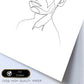 Posters de dibujos y bocetos a una linea. Lámina nordica de Rostro mujer 6.-Artwork-Nacnic-Nacnic Estudio SL