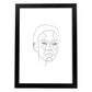 Posters de dibujos y bocetos a una linea. Lámina nordica de Rostro mujer 8.-Artwork-Nacnic-A4-Marco Negro-Nacnic Estudio SL