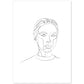 Posters de dibujos y bocetos a una linea. Lámina nordica de Rostro mujer 9.-Artwork-Nacnic-A4-Sin marco-Nacnic Estudio SL