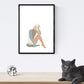 Posters de figuras femeninas tonos pastel y estilo nordico. Mujeres posando. Boceto ilustracion mujer.-Artwork-Nacnic-Nacnic Estudio SL