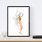 Posters de figuras femeninas tonos pastel y mezcla floral. Mujeres posando. Boceto ilustracion mujer.-Artwork-Nacnic-Nacnic Estudio SL