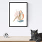 Posters de figuras femeninas tonos pastel y mezcla floral. Mujeres posando. Boceto ilustracion mujer.-Artwork-Nacnic-Nacnic Estudio SL