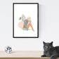 Posters de figuras femeninas tonos pastel y mezcla floral. Mujeres posando. Boceto ilustracion mujer.-Artwork-Nacnic-Nacnic Estudio SL