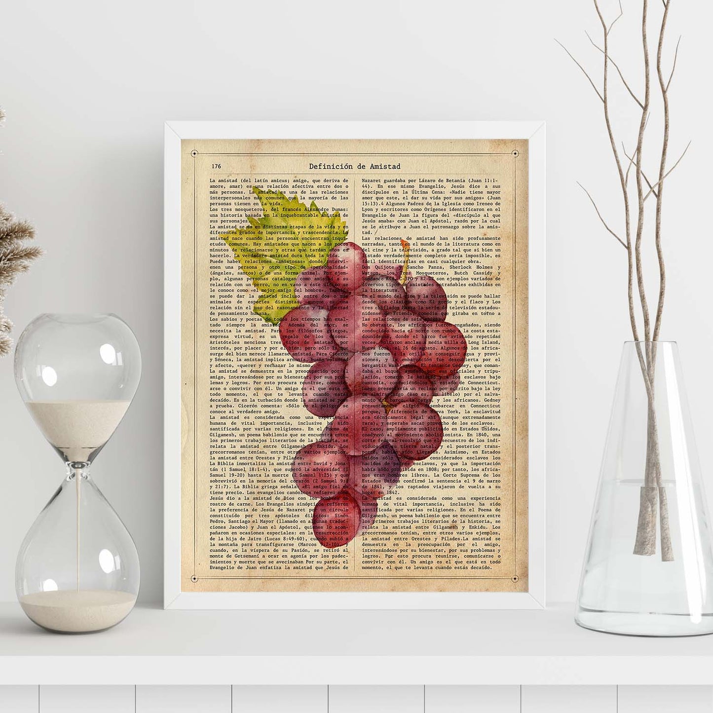 Posters de frutas con texto. Lámina Garnacha con imágenes de alimentación saludable con definiciones.-Artwork-Nacnic-Nacnic Estudio SL