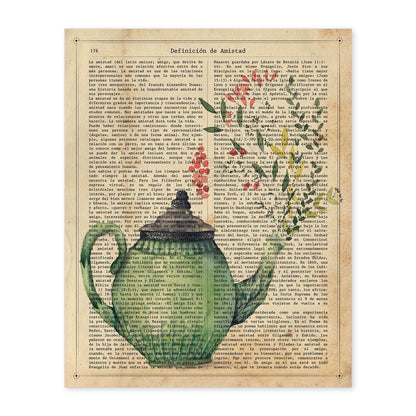 Posters de frutas con texto. Lámina La Hora del Té con imágenes de alimentación saludable con definiciones.-Artwork-Nacnic-A4-Sin marco-Nacnic Estudio SL
