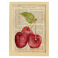 Posters de frutas con texto. Lámina Triple Suerte con imágenes de alimentación saludable con definiciones.-Artwork-Nacnic-A4-Marco Madera clara-Nacnic Estudio SL