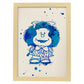 Posters de Mafalda azul. Posters de Mafalda a color para niños, diseños del ilustrador Quino.-Artwork-Nacnic-A3-Marco Madera clara-Nacnic Estudio SL