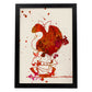 Posters de Mafalda roja. Posters de Mafalda a color para niños, diseños del ilustrador Quino.-Artwork-Nacnic-A3-Marco Negro-Nacnic Estudio SL
