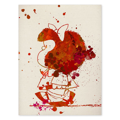 Posters de Mafalda roja. Posters de Mafalda a color para niños, diseños del ilustrador Quino.-Artwork-Nacnic-A4-Sin marco-Nacnic Estudio SL