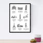 Posters de monumentos del mundo. Láminas de maravillas del mundo y monumentos impactantes.-Artwork-Nacnic-Nacnic Estudio SL