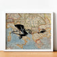 Posters de objetos sobre mapas. Lámina En Avioneta a Europa, con diseño de objetos sobre mapas vintage.-Artwork-Nacnic-Nacnic Estudio SL