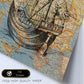 Posters de objetos sobre mapas. Lámina En el Bote, con diseño de objetos sobre mapas vintage.-Artwork-Nacnic-Nacnic Estudio SL