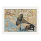 Posters de objetos sobre mapas. Lámina Europa Dolce Vita, con diseño de objetos sobre mapas vintage.-Artwork-Nacnic-A3-Marco Blanco-Nacnic Estudio SL