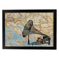 Posters de objetos sobre mapas. Lámina Europa Dolce Vita, con diseño de objetos sobre mapas vintage.-Artwork-Nacnic-A3-Marco Negro-Nacnic Estudio SL