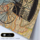 Posters de objetos sobre mapas. Lámina Mi Carro Vintage, con diseño de objetos sobre mapas vintage.-Artwork-Nacnic-Nacnic Estudio SL