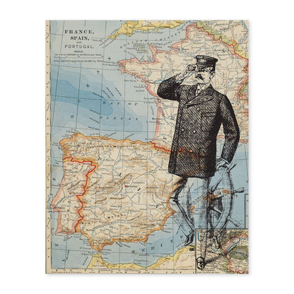 Posters de objetos sobre mapas. Lámina Tierra a la vista, con diseño de objetos sobre mapas vintage.-Artwork-Nacnic-A4-Sin marco-Nacnic Estudio SL