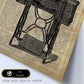 Posters de objetos vintage. Lámina Coser y Cantar con imágenes de objetos e instrumentos vintage, con definiciones en español.-Artwork-Nacnic-Nacnic Estudio SL