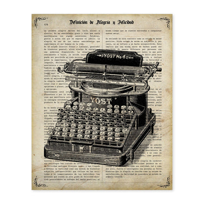 Posters de objetos vintage. Lámina Expresión Vintage con imágenes de objetos e instrumentos vintage, con definiciones en español.-Artwork-Nacnic-A4-Sin marco-Nacnic Estudio SL