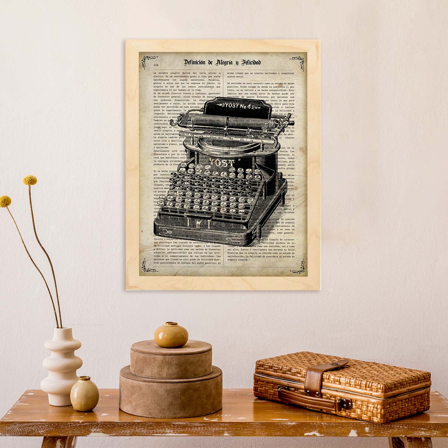 Posters de objetos vintage. Lámina Expresión Vintage con imágenes de objetos e instrumentos vintage, con definiciones en español.-Artwork-Nacnic-Nacnic Estudio SL