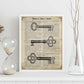Posters de objetos vintage. Lámina Llaves Vintage con imágenes de objetos e instrumentos vintage, con definiciones en español.-Artwork-Nacnic-Nacnic Estudio SL