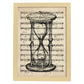 Posters de objetos vintage. Lámina Tempo con imágenes de objetos e instrumentos vintage, con definiciones en español.-Artwork-Nacnic-A4-Marco Madera clara-Nacnic Estudio SL