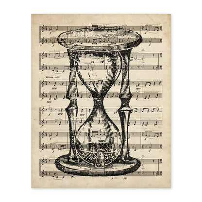 Posters de objetos vintage. Lámina Tempo con imágenes de objetos e instrumentos vintage, con definiciones en español.-Artwork-Nacnic-A4-Sin marco-Nacnic Estudio SL