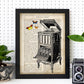 Posters de objetos vintage. Lámina Tócala otra vez con imágenes de objetos e instrumentos vintage, con definiciones en español.-Artwork-Nacnic-Nacnic Estudio SL