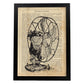 Posters de objetos vintage. Lámina Ventilador Vintage con imágenes de objetos e instrumentos vintage, con definiciones en español.-Artwork-Nacnic-A3-Marco Negro-Nacnic Estudio SL