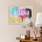 Posters de palabras coloridas. Lámina de palabra Alegria con diseño colorido y toques acuarela.-Artwork-Nacnic-Nacnic Estudio SL