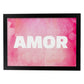 Posters de palabras coloridas. Lámina de palabra Amor con diseño colorido y toques acuarela.-Artwork-Nacnic-A3-Marco Negro-Nacnic Estudio SL