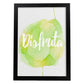 Posters de palabras coloridas. Lámina de palabra Disfruta con diseño colorido y toques acuarela.-Artwork-Nacnic-A3-Marco Negro-Nacnic Estudio SL