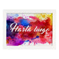 Posters de palabras coloridas. Lámina de palabra Hasta luego con diseño colorido y toques acuarela.-Artwork-Nacnic-A3-Marco Blanco-Nacnic Estudio SL