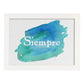 Posters de palabras coloridas. Lámina de palabra Siempre con diseño colorido y toques acuarela.-Artwork-Nacnic-A4-Marco Blanco-Nacnic Estudio SL