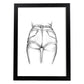 Posters eróticos. Lámina Culo con vaqueros dibujada con imágenes sensuales del cuerpo femenino.-Artwork-Nacnic-A3-Marco Negro-Nacnic Estudio SL
