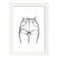 Posters eróticos. Lámina Culo con vaqueros dibujada con imágenes sensuales del cuerpo femenino.-Artwork-Nacnic-A4-Marco Blanco-Nacnic Estudio SL