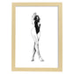 Posters eróticos. Lámina De pie 2 dibujada con imágenes sensuales del cuerpo femenino.-Artwork-Nacnic-A3-Marco Madera clara-Nacnic Estudio SL