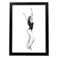 Posters eróticos. Lámina De pie dibujada con imágenes sensuales del cuerpo femenino.-Artwork-Nacnic-A3-Marco Negro-Nacnic Estudio SL