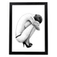 Posters eróticos. Lámina Encogida dibujada con imágenes sensuales del cuerpo femenino.-Artwork-Nacnic-A3-Marco Negro-Nacnic Estudio SL