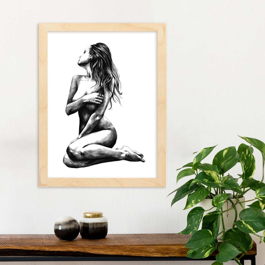 Posters eróticos. Lámina Lateral 3 dibujada con imágenes sensuales del cuerpo femenino.-Artwork-Nacnic-Nacnic Estudio SL