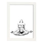 Posters eróticos. Lámina Meditación dibujada con imágenes sensuales del cuerpo femenino.-Artwork-Nacnic-A4-Marco Blanco-Nacnic Estudio SL