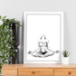 Posters eróticos. Lámina Meditación dibujada con imágenes sensuales del cuerpo femenino.-Artwork-Nacnic-Nacnic Estudio SL