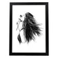 Posters eróticos. Lámina Mujer con rosa dibujada con imágenes sensuales del cuerpo femenino.-Artwork-Nacnic-A4-Marco Negro-Nacnic Estudio SL