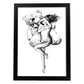 Posters eróticos. Lámina Oso dibujada con imágenes sensuales del cuerpo femenino.-Artwork-Nacnic-A3-Marco Negro-Nacnic Estudio SL