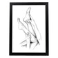Posters eróticos. Lámina Piernas 2 dibujada con imágenes sensuales del cuerpo femenino.-Artwork-Nacnic-A3-Marco Negro-Nacnic Estudio SL