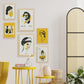 Posters in Yellow and Black Inks. Busts. Greek Mythology Inspired-Artwork-Nacnic-Nacnic Estudio SL