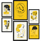 Posters in Yellow and Black Inks. Embrace. Greek Mythology Inspired-Artwork-Nacnic-Nacnic Estudio SL
