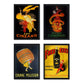 Posters vintage. Posters con anuncios antiguos. Cuatro carteles vintage de bebidas alcohólicas. Campari, Cinzano, Cognac.-Artwork-Nacnic-Nacnic Estudio SL