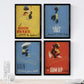 Posters vintage. Posters con anuncios antiguos. Cuatro carteles vintage de biblioteca y libros.-Artwork-Nacnic-Nacnic Estudio SL