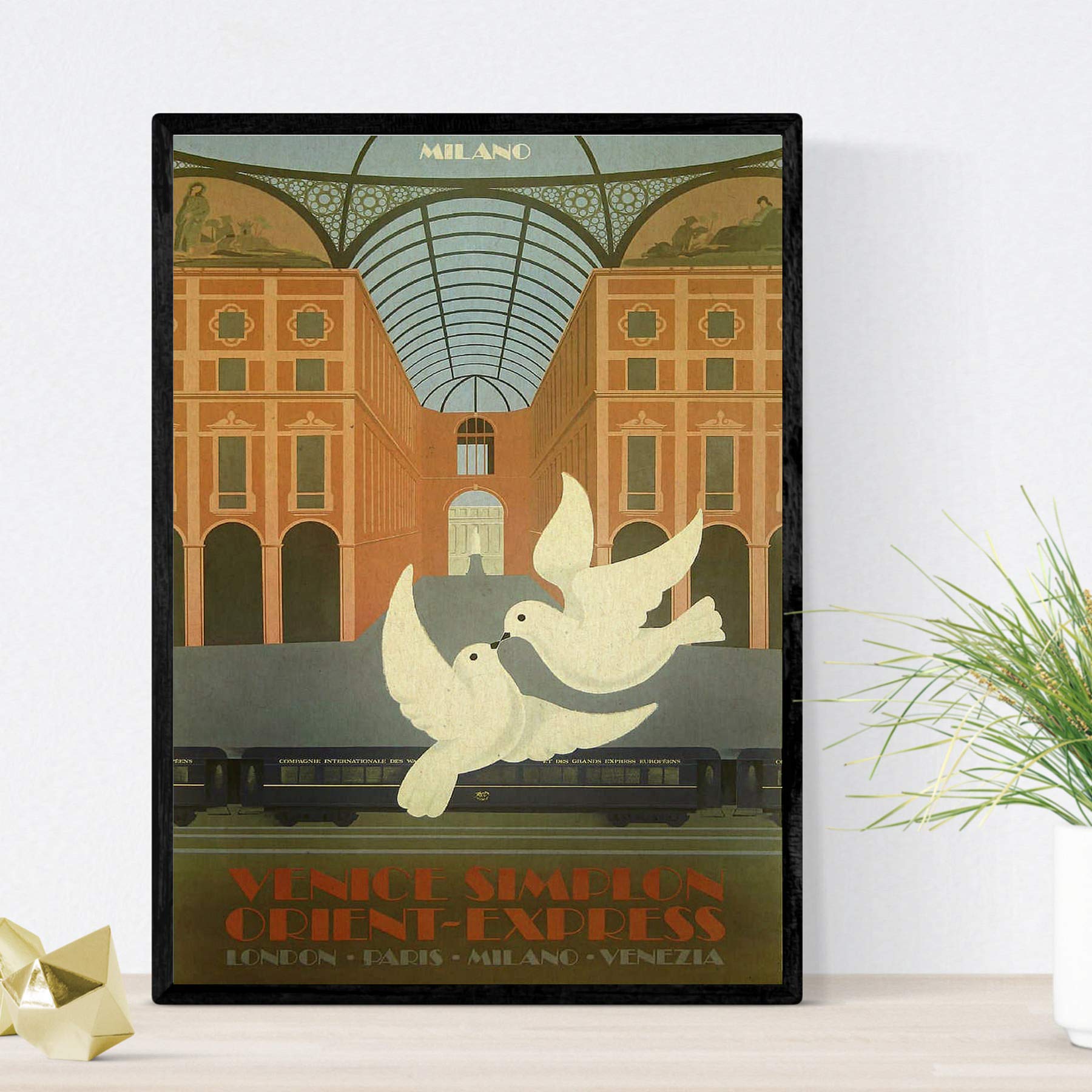 Posters vintage. Posters publicidad del mundo. Dos láminas vintage de rutas de tren.-Artwork-Nacnic-Nacnic Estudio SL