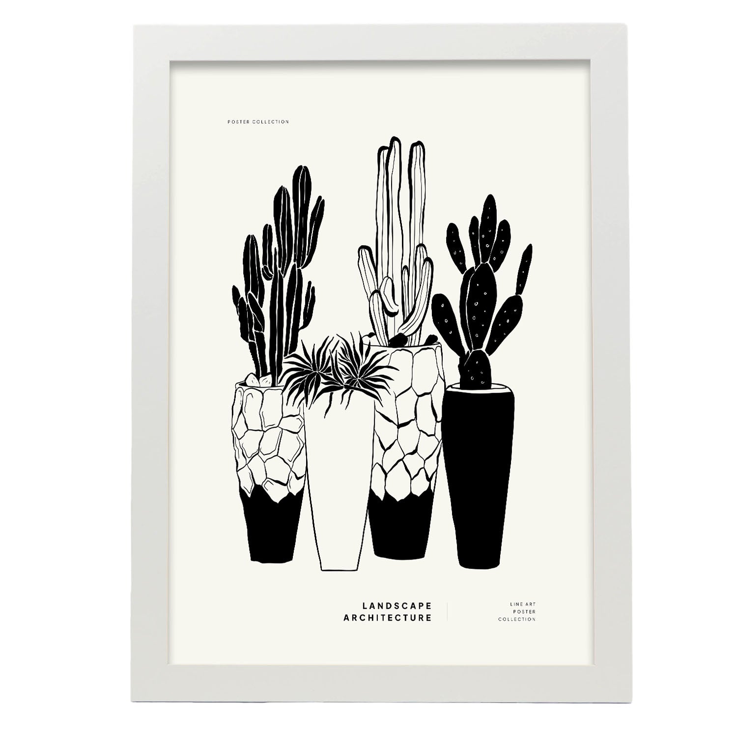 Potted Cactus-Artwork-Nacnic-A3-Marco Blanco-Nacnic Estudio SL